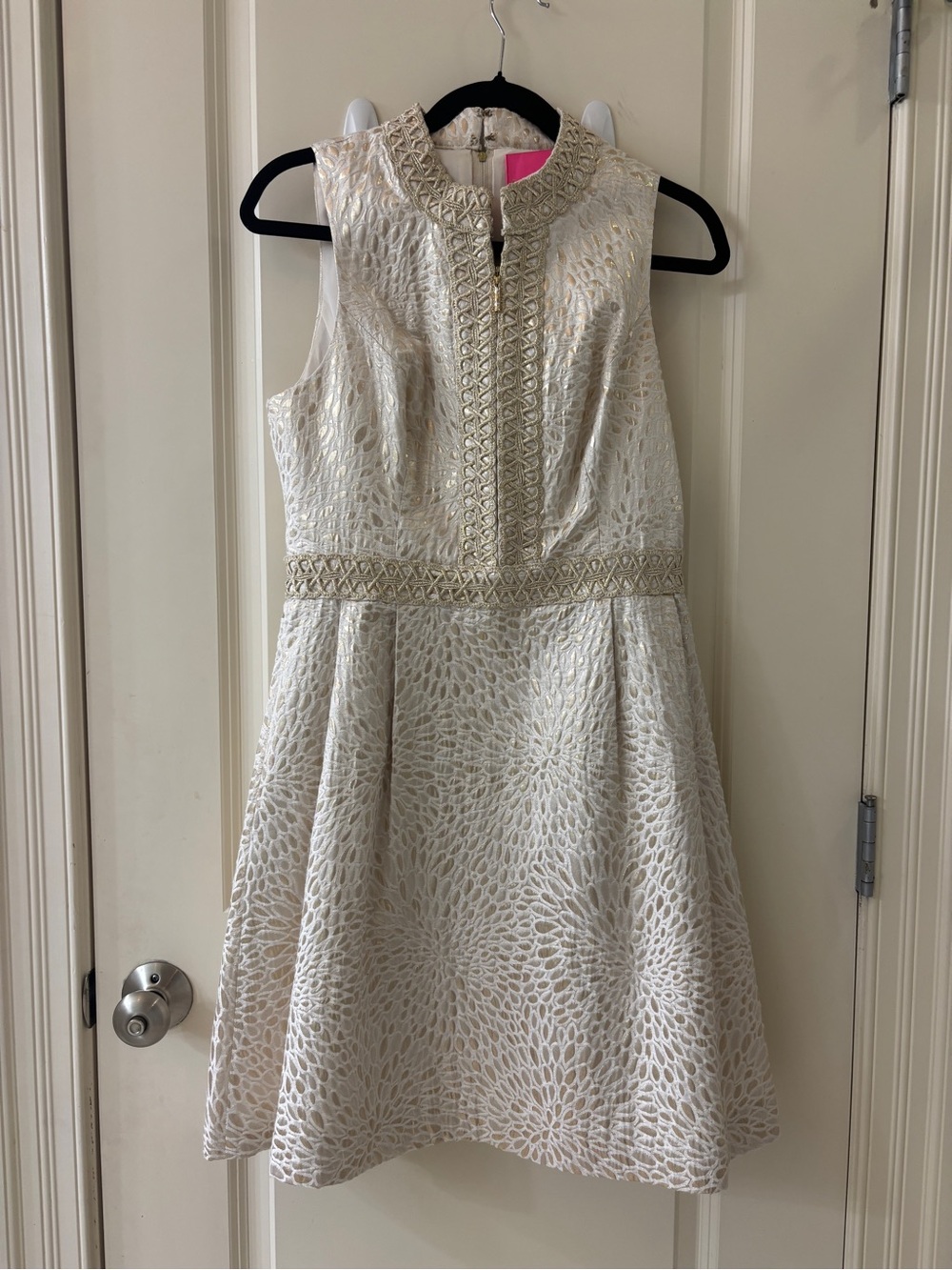 NWT Lilly Pulitzer Franci Dress | Gold Metallic Jacquard | size 8